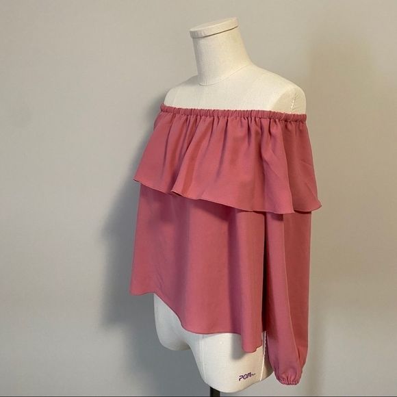 Aritzia Wilfred Morel Off Shoulder  Blouse Pink - Picture 7 of 14